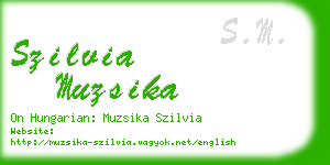 szilvia muzsika business card